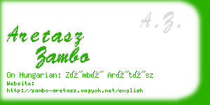 aretasz zambo business card